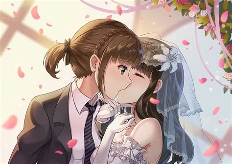 Anime, Wedding, Kiss, Yuri, Love Live!, Love Live! Sunshine!!, Anju ...