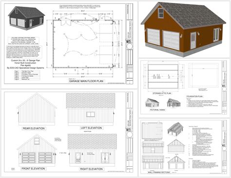 #G469 24x30 -9' (2) | Garage plans, Pole barn plans, Barn plans