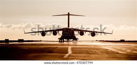 Large Military Cargo Plane Silhouette On Stock Photo 470307794 | Shutterstock