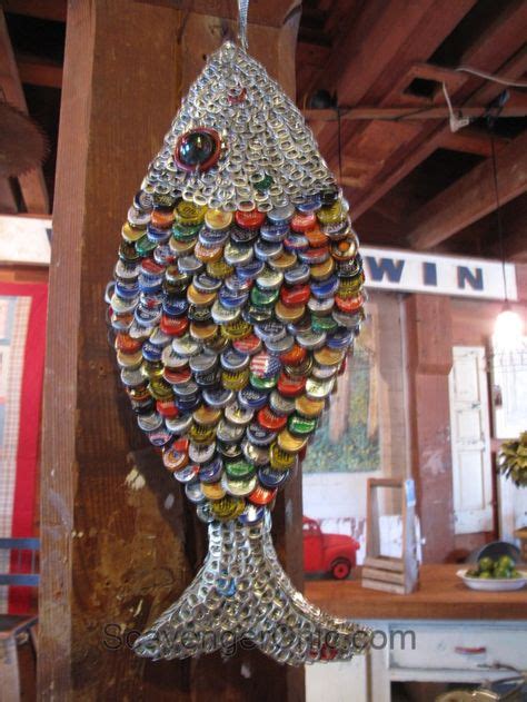 20 Beer cap art ideas | beer cap art, bottle cap art, folk art fish