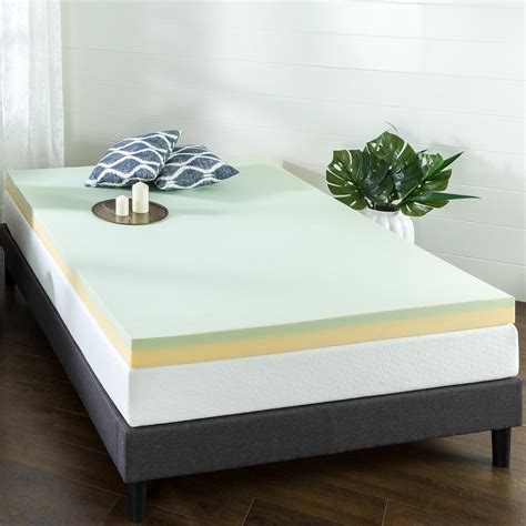 Zinus 4 in. Green Tea Queen Short Memory Foam Mattress Topper-HD-GTFT-400SQ - The Home Depot