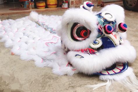 Lion dance costume lion dance shop - White & Silver