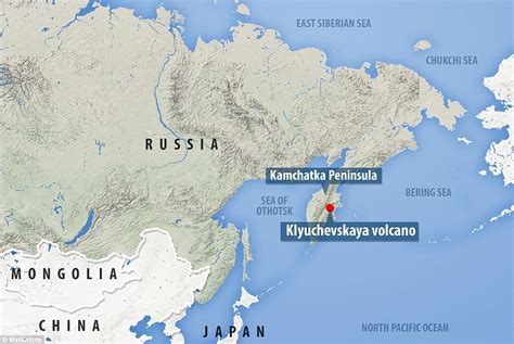 Active Volcanoes Russia Map | American Map