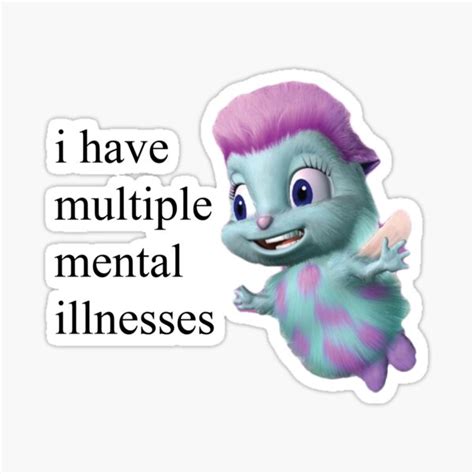 "Bibble Mental Illness Rights" Sticker for Sale by broadwaycantdie ...