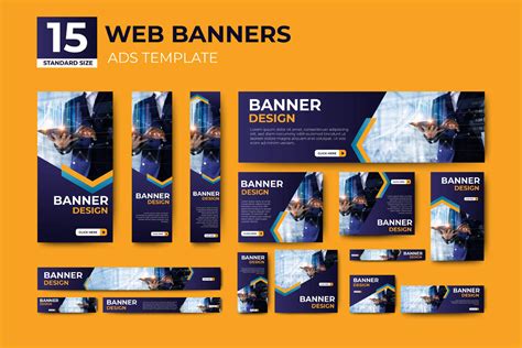 Website Banner Ads Template Design Graphic by primadona · Creative Fabrica