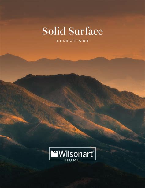 Wilsonart® Home Solid Surface Selections Brochure by Wilsonart - Issuu