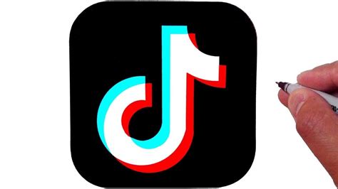 How To Draw the TikTok Logo - YouTube