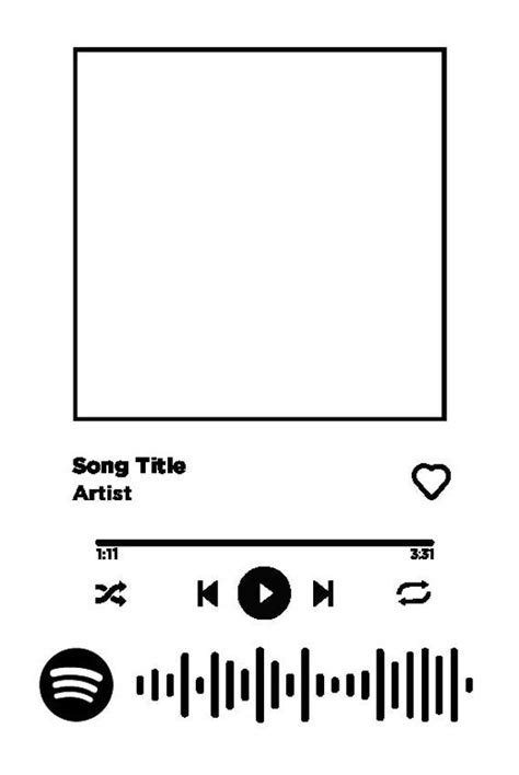 Spotify Song Plaque Template