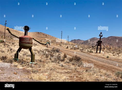 Sculpture art in the Nevada desert, USA Stock Photo - Alamy