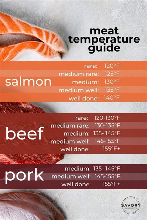 Meat Temperature Chart Magnet Chicken, Turkey, Beef Steak Cooking Grill Guide Meat Doneness ...