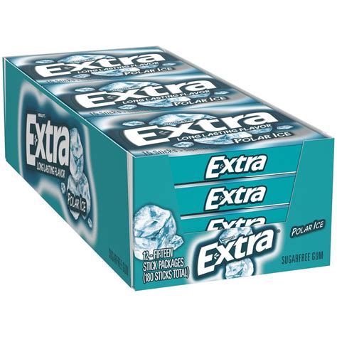 Extra Polar Ice Sugar-Free Gum (15 Count 12 Pack) - Walmart.com