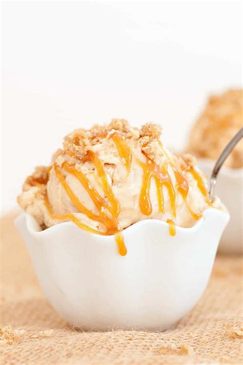 Caramel Apple Crumble Ice Cream Recipe | Sugar & Cloth