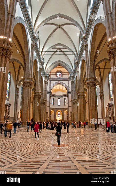 Florence's Cathedral of Santa Maria del Fiore interior Stock Photo ...