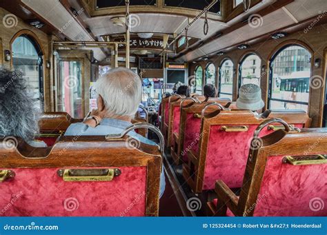 Inside a Retro Bus at Iwakuni Japan 2015 Editorial Stock Image - Image ...