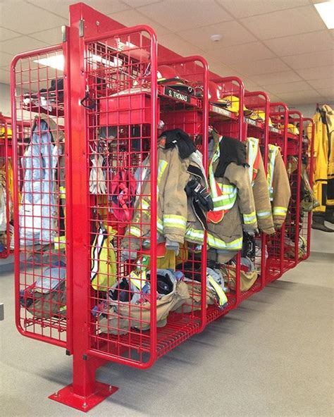 Standard Wall Mount Lockers for Fire & EMS - GearGrid | Fire station, Firefighter, Fire service