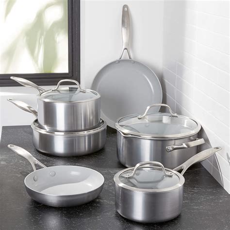 GreenPan Venice Pro 10-Piece Non-Stick Ceramic Cookware Set + Reviews | Crate & Barrel