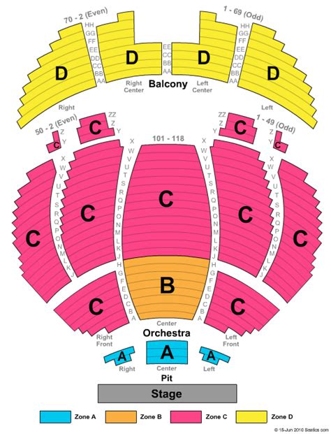 Tennessee Theatre Seating Map | Tourist Map Of English