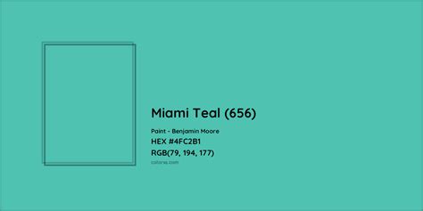 Benjamin Moore Miami Teal (656) Paint color codes, similar paints and ...