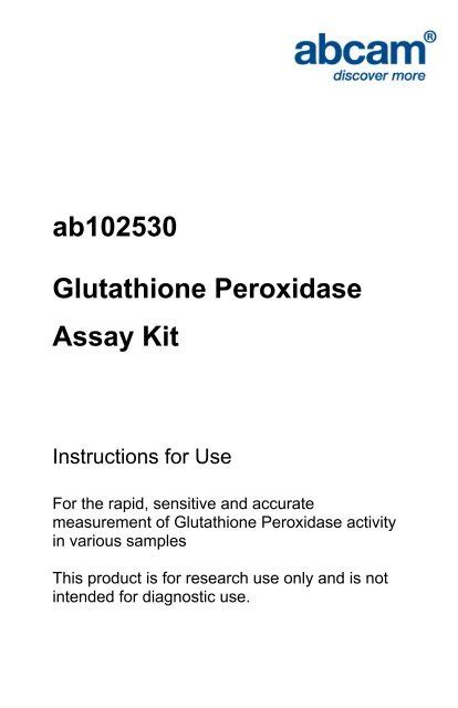 ab102530 Glutathione Peroxidase Assay Kit - Abcam