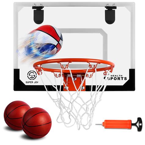 SUPER JOY Room Play Mini Basketball Hoop Set for Teens, Kids with Balls and Accessories ...