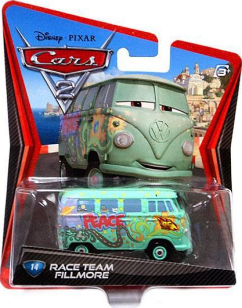 Disney Pixar Cars Cars 2 Main Series Race Team Fillmore 155 Diecast Car Mattel Toys - ToyWiz