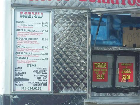 Taqueria El Paisa Food Truck Menu - Urbanspoon/Zomato