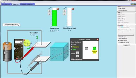 PHET Simulation: The Capacitor and Its Dielectric - YouTube