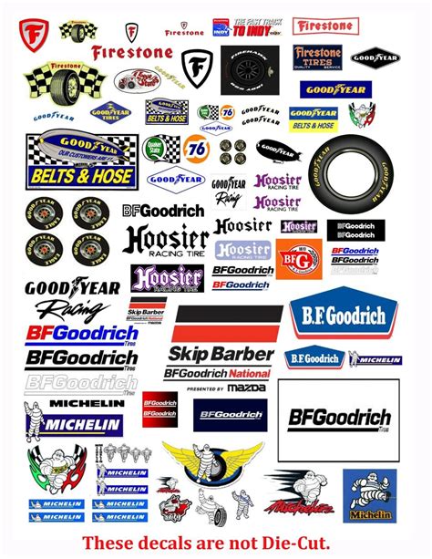 1:24 1:18 TIRE DECALS FOR DIECAST & MODEL CAR DIORAMAS | eBay