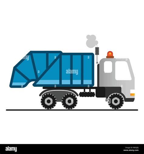 Cartoon garbage truck on white background Stock Vector Image & Art - Alamy