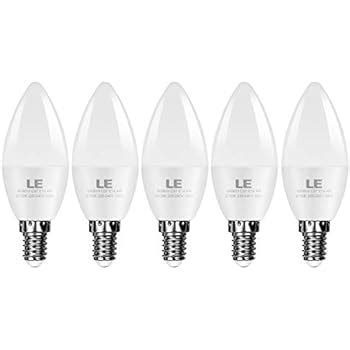 LE 4W E14 LED Candle Bulbs Pack of 5 C37 Candle Lamp 35W Incandescent ...