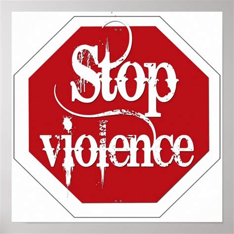 Stop Violence Poster | Zazzle.com