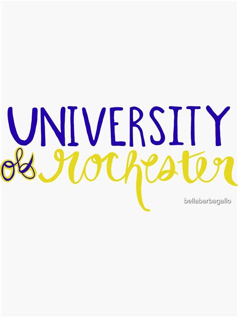 "University of Rochester" Sticker for Sale by bellabarbagallo | Redbubble