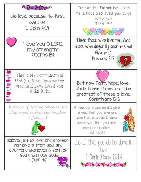 Printable Bible Verse Valentine Cards - Ministry-To-Children Valentines Day