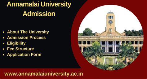 Annamalai University Admission 2024-25 | Chidambaram | Last Date