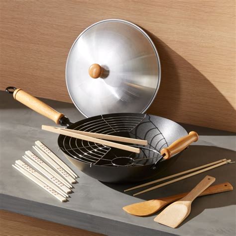 Joyce Chen 10-Piece Wok Set + Reviews | Crate & Barrel