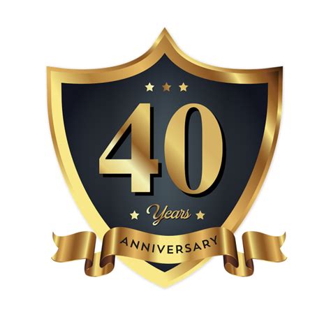 40th Anniversary Vector Hd Images, 40th Anniversary Badge Logo Icon ...