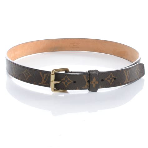 LOUIS VUITTON Monogram Belt Gold Buckle 90 36 48600