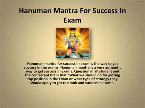 PPT - Hanuman Mantra For Success In Exam PowerPoint Presentation, free ...