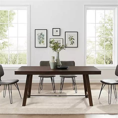 Dark Oak Wood Rustic Dining Table | Kirklands Home