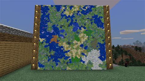 10x10 map frame all zoomed out to level 3 in survival to celebrate today! : r/Minecraft