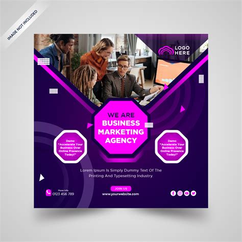 Creative Idea Digital Marketing Agency Social Media Post Template and Corporate Web Banner ...