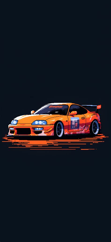 Toyota Supra Fonds d’écran Pixel Art - Sports Car Fonds d’écran iPhone