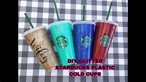 DIY HOW TO: Glitter Reusable Plastic Starbucks Cups - YouTube ...