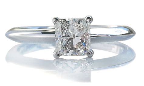 Tiffany Princess Cut .66ct I/VS1 Diamond Engagement Ring SZ L ...