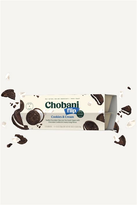 Chobani® Flip® Greek Yogurt | Cookies & Cream 4.5oz | Chobani® | Greek yogurt cookies, Cookies ...