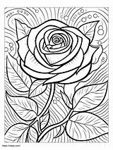 Free Printable Rose Coloring Page · InkPx sketch template