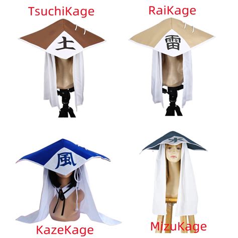 Anime Naruto KazeKage Hat RaiKage MizuKage TsuchiKage Hat Cosplay Props Halloween | Shopee ...