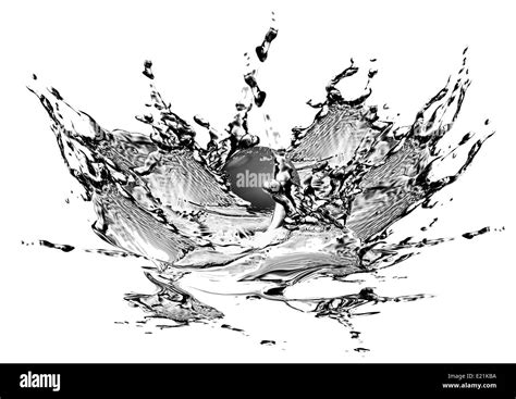 Black water and water splash Stock Photo - Alamy