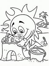 Summer Fun Coloring Pages On The Beach Page For  sketch template