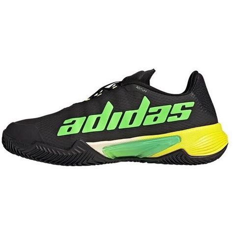 Adidas Men's Barricade Clay Court Tennis Shoes (White/Beam Green/Beam Yellow)